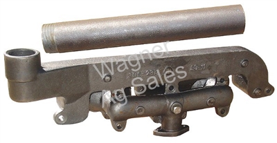 Gas Manifold with 13" exhaust pipe (fits John Deere 1010)