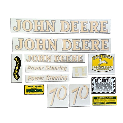 Vinyl Die Cut Decal Set for John Deere 70 with Power Steering