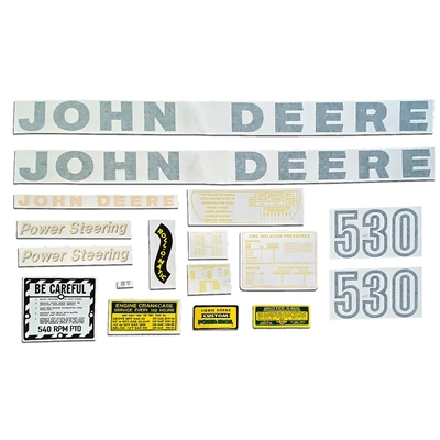 Vinyl Die Cut Decal Set for John Deere Early 530