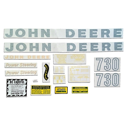 Vinyl Die Cut Decal Set for John Deere Early 730 Gas