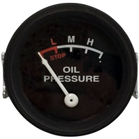 Oil Pressure Gauge (0-25 PSI) - Dash mounted Black Face