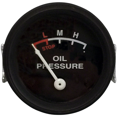 Oil Pressure Gauge (0-25 PSI) - Dash mounted Black Face