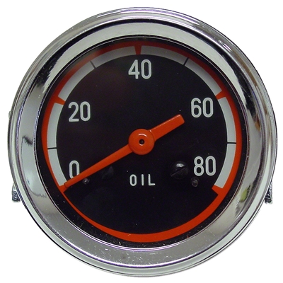 Oil Pressure Gauge (0-80 PSI) - Dash mounted
