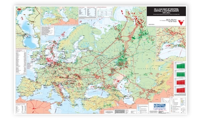 Map | Oil & Gas Map of Western, Central & Eastern Europe