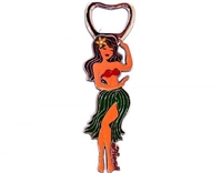 Hawaiian Bottle Opener - Metal Hula Girl