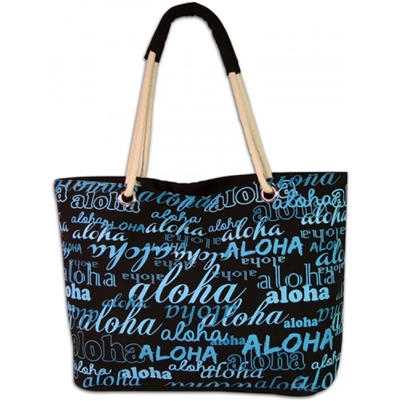 Blue Aloha Beach Bag