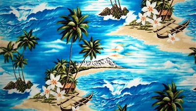 Blue South Pacific Cotton Fabric