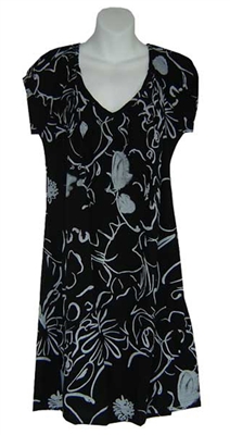 Pepermint Bay Black Lava Hawaiian Dress