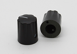 Miniature Fluted Knob in Black
