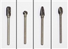 Carbide Burr 1/8" Set of 4 Head Shapes