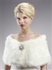 Faux Fur Bridal Wrap with Ivory Cream Fox<br>116W-CM