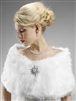 Faux Fur Bridal Wrap with Pure White Fox<br>116W-W