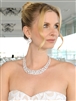 CZ Statement Necklace and Earrings Set for Weddings, Brides, Pageants<br>2028S