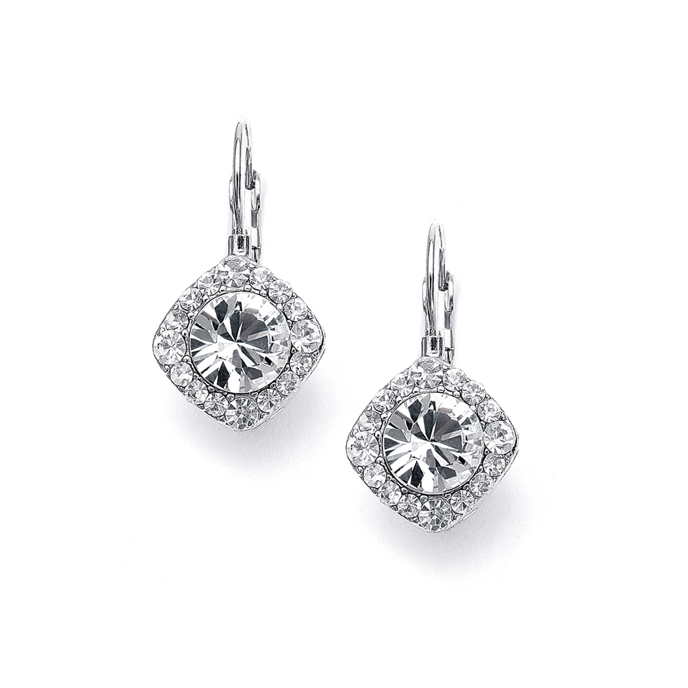 Tailored Solitaire Drop Earrings<br>209E-CR