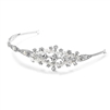 Crystal and White Pearl Starburst Bridal Side Headband <br> 3573HB