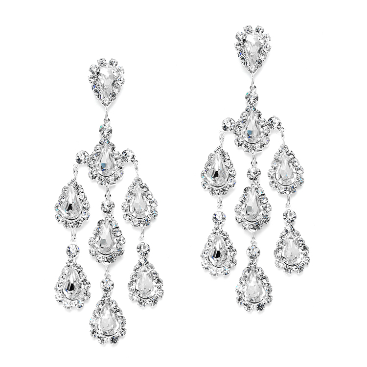 Dramatic Crystal Rhinestone Chandelier Earrings<br>3680E