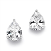 2.00 Ct. Cubic Zirconia Pear Shape Stud Earrings for Weddings or Bridesmaids<br>3989E