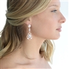 Rose Gold Cubic Zirconia Dangle Statement Earrings for Wedding or Prom<br>4018E-RG