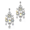 Crystal Chandelier Statement Earrings with AB Gems<br>4149E-AB