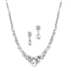 Regal Crystal Bridal or Prom Necklace & Earrings Set<br>4192S-CR