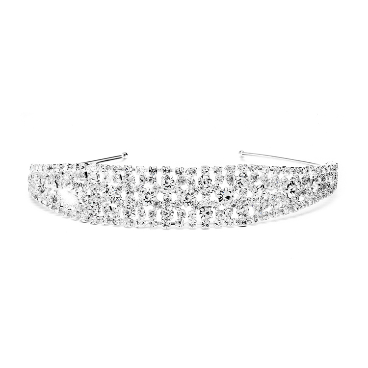 Shimmering Rhinestone Bold Headband for Weddings or Proms<br>4232HB