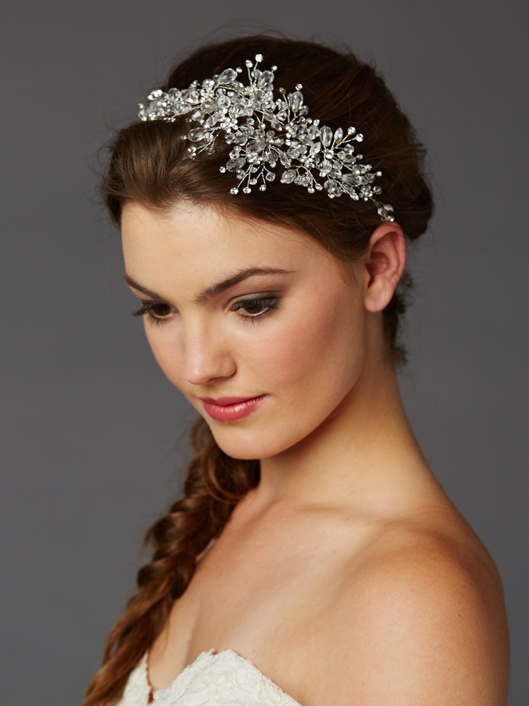 Best-Selling Wedding Hair Vine with Lavish Crystals Sprays<br>4380H-CR-S