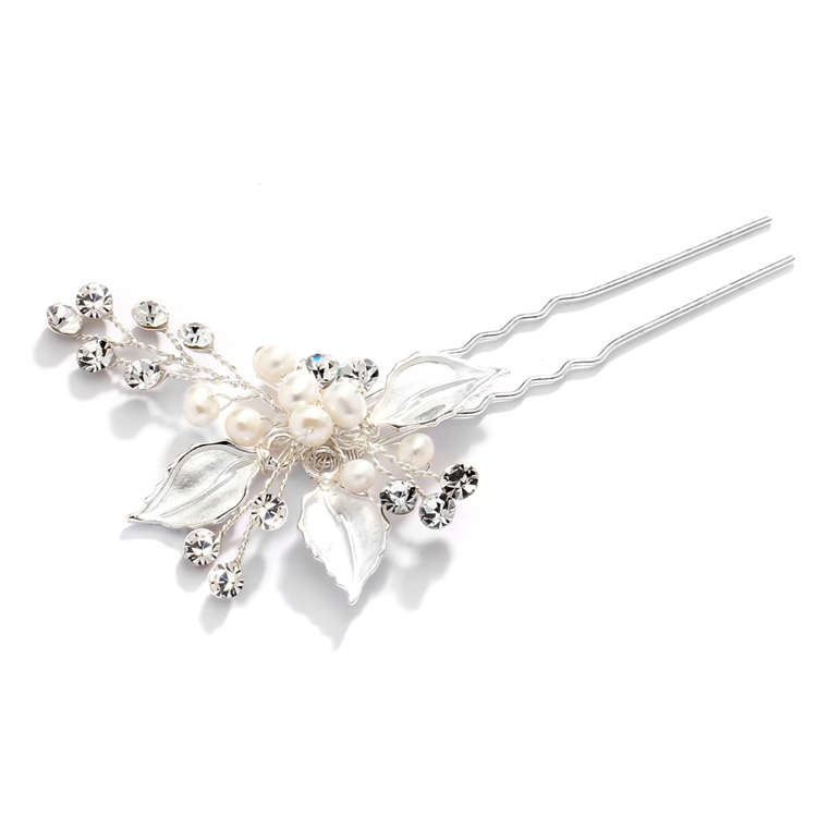 Best Selling Bridal Hair Pin with Silvery Leaves