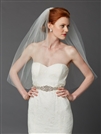 Classic Waist or Elbow Length Single Layer Cut Edge Wedding Veil<br>4433V-30-I