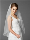 Top Selling Fingertip Length One Layer Cut Edge Wedding Veil<br>4433V-36-W