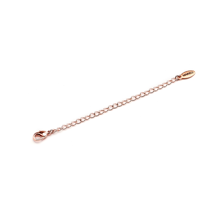 Rose Gold Chain Necklace Extender with Lobster Clasp<br>4578M-RG