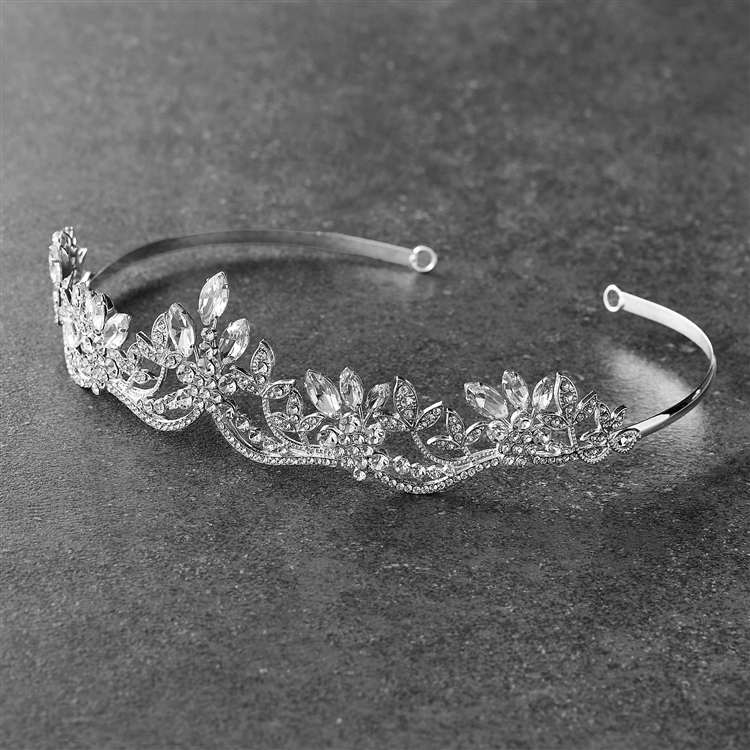 Mariell Crystal Silver Bridal and Prom Tiara