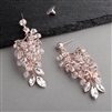 Handmade Rose Gold Statement Earrings for Brides