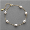 Ivory Freshwater Floating Pearl Gold Bracelet