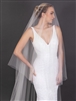 Soft Italian Tulle 120"L x 108"W Royal Cathedral Cut Edge Drop Veil With 40" Blusher<br>4681V-I-120