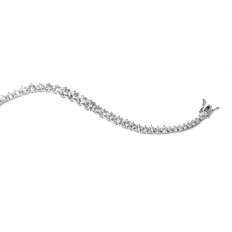 Graduated Cubic Zirconia Bridal Tennis Bracelet<br>531B