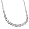 Graduated Cubic Zirconia Tennis Necklace Statement Jewelry<br>531N