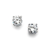 8mm Round 2 Carat Cubic Zirconia Stud Earrings<br>708E-CR