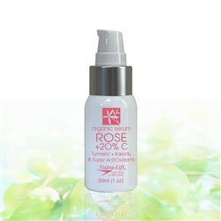 ROSE  + 20% C SERUM Turmeric, Ferulic Acid,  Kakadu Plum & Super Anti-Oxidants 5% niacinamide