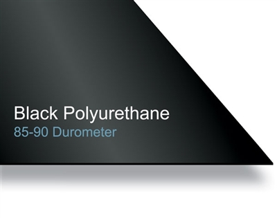 Black Polyurethane 85-90 Duro Sheet 1/8" Thick - 24" x 36"