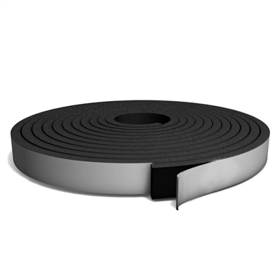 Black Medium Density PVC Foam Strip Roll with PSA
