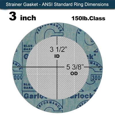 Gasket Strainer - 3" Ring 150 lb. Class