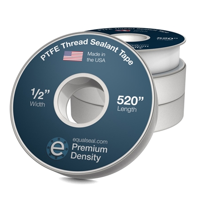 PTFE Thread Seal Tape - Premium Quality - 1/2" Wide x 1296" Long - Case (144 Rolls)