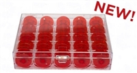 Janome 200277501 Red Bobbins in Display Case
