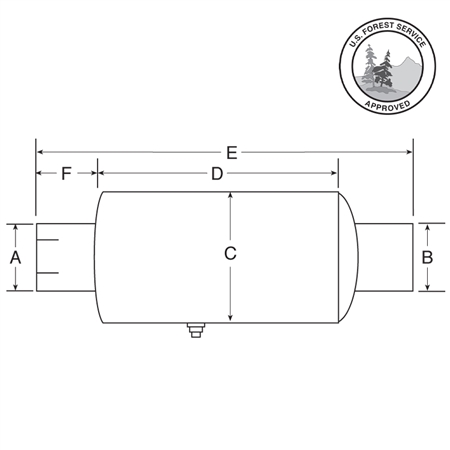 Nelson Global Products muffler, part number 49115U.