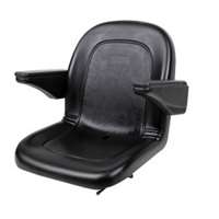 Concentric Deluxe Ultra-High Back Seat with Arm Rests & Slides, Black 12002-BK