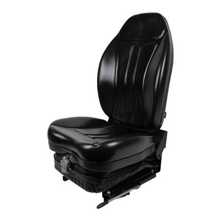 Concentric High-Back Seat with Integrated Suspension & Slides, No Arm Rests, Black 36010-BK