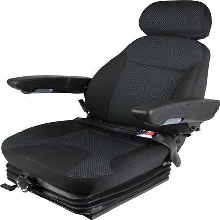 Concentric Heavy Duty Air Suspension Seat, Black 47201-BK