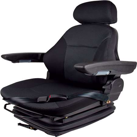Concentric Heavy Duty Mechanical Suspension Seat with Adjustable Armrests & Headrest