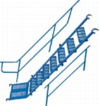 8' Internal Stair Unit w/Handrails (fits 6' 4"T Frame)