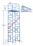 26' Non-Rolling Scaffold Tower